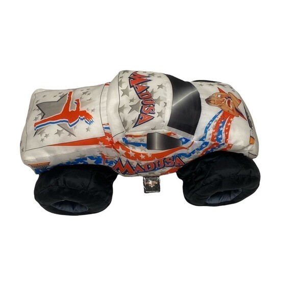Monster Jam Plush Madusa Truck 10" Toy Retired 2000s Red White Blue - Picture 5 of 7